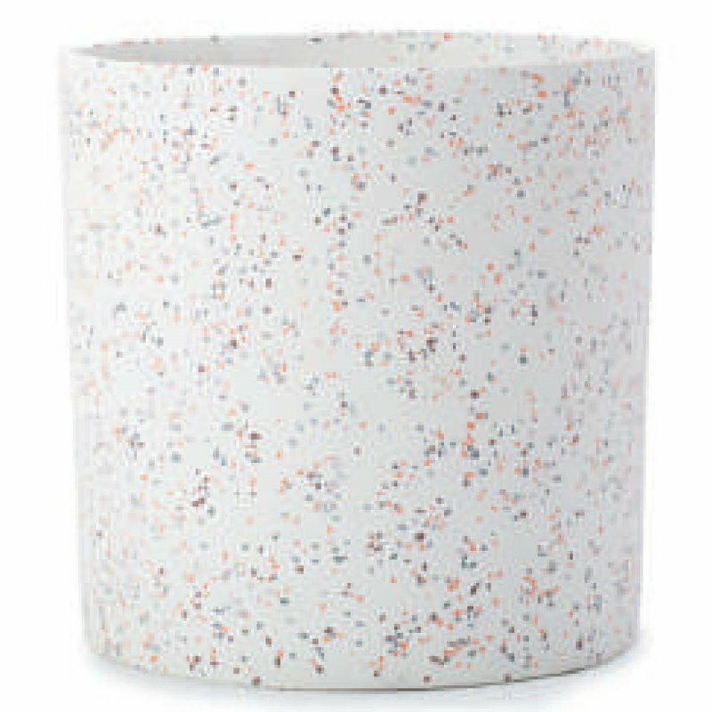 花・観葉植物用ポット ホルスト シリンダー 鉢カバー M 10号/A スパークルホワイト（1個入り）ho-r01p1..