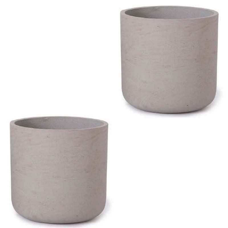 花・観葉植物用ポット カッセル ユーポット S 6号/A ウォッシュグレー（2個入り）ks-402w05e [KTp149] ..
