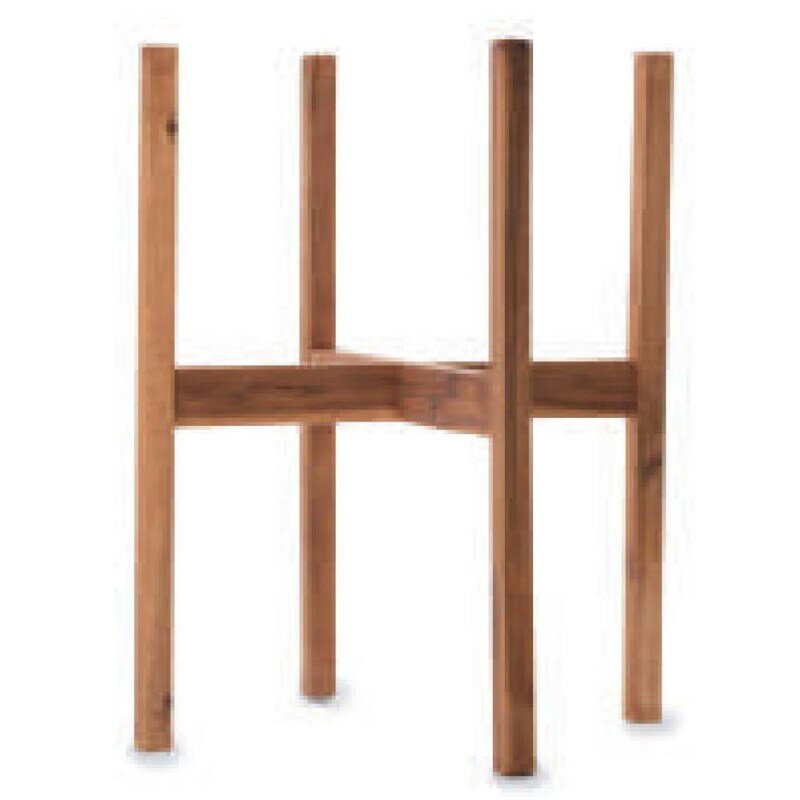 花・観葉植物用ポット用アクセサリ アカシア材 ウッドポットスタンド ラージ 角脚 直径38用（1個入り）ac-ws2q56e [KTp437] スタンド （代引き不可）ホテル・オフィスビル・店舗 インテリア ディスプレイ