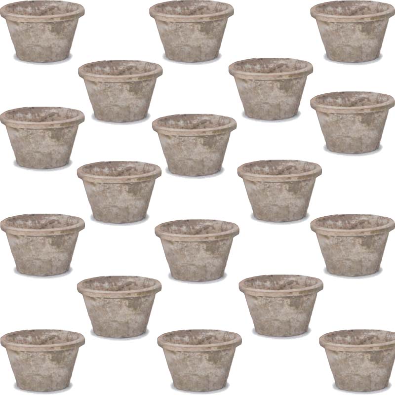 花・観葉植物用ポット モスポット スタンダード アンティークホワイト S 5号 白（18個入り）ms-100w05e..