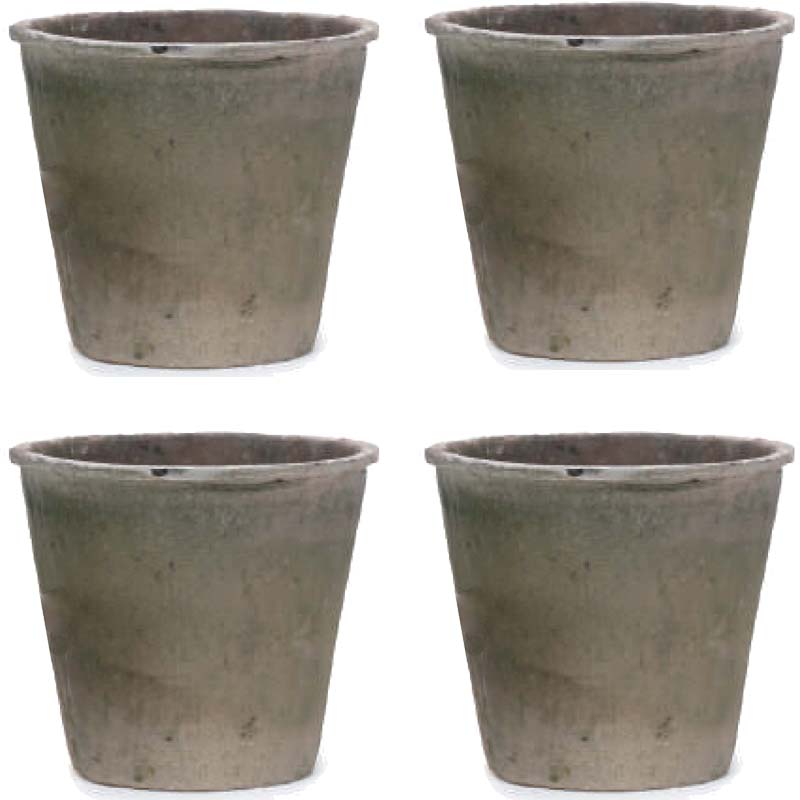 花・観葉植物用ポット モスポット アザレア アンティークホワイト L 8号 白（4個入り）ms-400w08e [KTp..