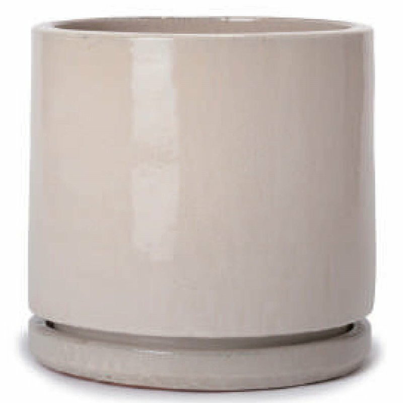 花・観葉植物用ポット ビトロ エンデカ M 10号/A クリーム釉（1個入り）vt-011w10p [KTp357] 中型ポッ..