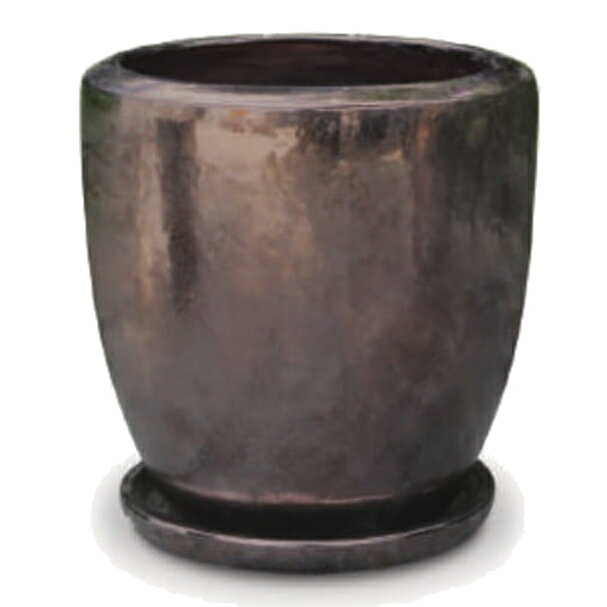 花・観葉植物用ポット ビトロ ドゥオ L 16号/B ゴールド釉（1個入り）vt-r02d16p [KTp359] 大型ポット ..