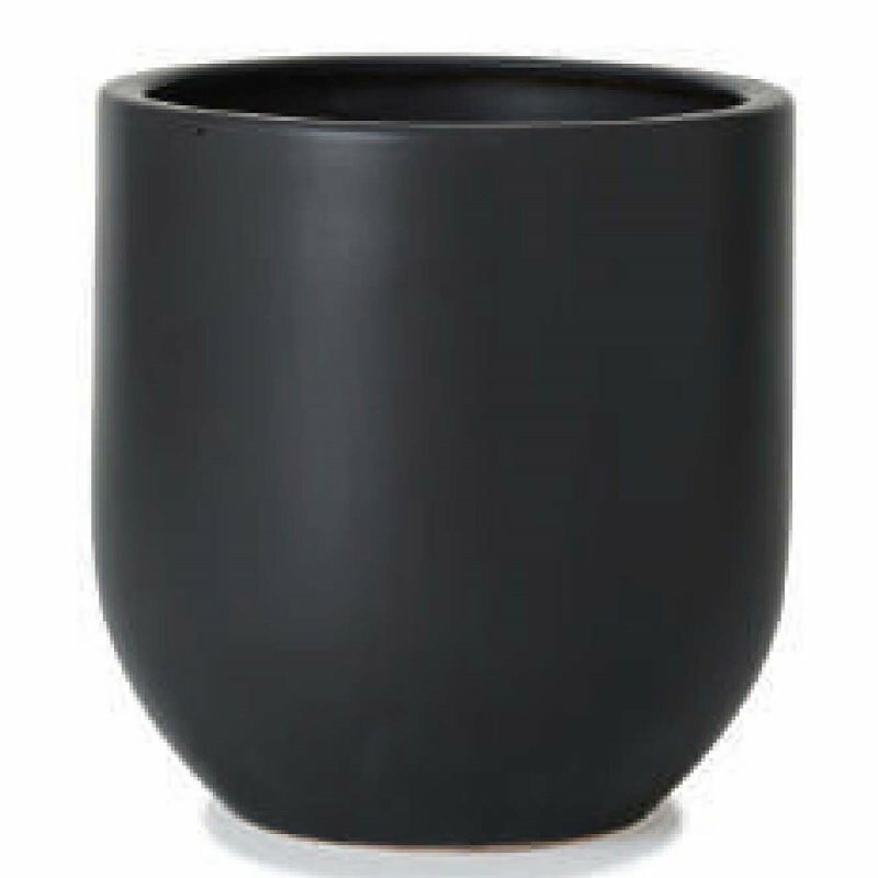 花・観葉植物用ポット WYモダン モダン WY16 マット釉 鉢カバー 10号用/A 簡易版 黒（1個入り）wy-016k..