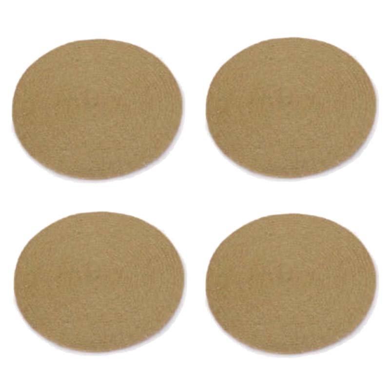 花・観葉植物用ポット用アクセサリ ジュート編み ポットマット 25 ベージュ （4個入り）ac-jpm25be [KT..