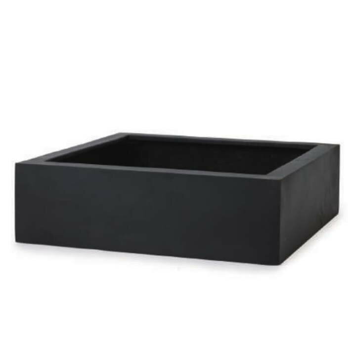 花・観葉植物用ポット マグナス ローキューブ M 73/E ブラック（1個入り）kol-mek073 [KTp23] 特大プラ..