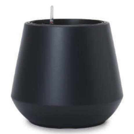 花・観葉植物用ポット ヘオス チシ L 40/B ブラック（1個入り）pp-het40ks [KTp253] 中型ポット （代引..