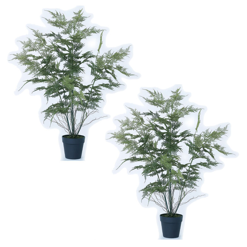 サイズ高さ90cmポットサイズ：約高さ13×直径14cm人工観葉植物アスパラガスポット 90　（ 2 個入り）材質：ポリエチレン水やり不要の人工観葉植物です。スタイリッシュに空間をデザイン、お好みのポットや鉢にセットして。ホテルのロビー、レストラン、グリーンのディスプレイでお客様に安らぎと憩いの演出を。お店やお部屋のインテリアにいかがでしょうか。お手入れ簡単な人工観葉植物はお手軽にグリーンを楽しめ日々の暮らしに潤いを与えます。ご利用上のご注意 屋内使用を目的として開発されたインドア（屋内）専用商品です。屋外および半屋外でのご利用は適しておりませんのでお控えください。食べられませんので口に入れたり食器類に直に触れるご利用はお避け下さい。 日差しが強く照射する場所、空調が直接あたる場所に置くと、変色・変形することがあります。 換気の良い場所へ設置し水は絶対にかけないでください。天然（自然）素材を使用している商品は、湿気が原因で虫、カビが発生することがあります。また、金属を含んでいる商品は、湿気がおよぶと、錆や腐食が生じます。 人工樹木製品はポリエステル、ポリエチレンを主とした原料でつくられています。商品によって表面に特殊な樹脂コーティングをほどこしたものがあり、箱開封時に特有のにおいがする場合がございます。 自然木が使用されている商品は、あらかじめ燻蒸処理をしておりますが、出荷後の設置環境下によっては外部の虫が付着することがあります。 商品は可燃性です。燃えますので加熱したり火気に近づけることは絶対にしないでください。 背の高い商品や重たい商品は設置場所を確認し、転倒防止のためしっかりと固定してからご利用ください。【開梱検査のお願い】商品が到着したら、必ず破損がないかご確認下さい。破損があった場合は、商品到着から7日以内にご連絡をお願い致します。7日を過ぎた場合、荷受け先から移動した後に破損が見つかった場合は一切補償できません。ご了承ください。商品が届いたら最初に商品の有無・状態についてご確認ください。商品が箱のすみに入ったまま誤って捨てられてしまう恐れもございますので、必ずご確認ください。お荷物は梱包をコンパクトにするため商品の枝花が傷つかないよう曲げて箱に入れられてくる事がありますので、葉が曲がっていたり形状がかたよっていたりすることがあります。焦らずゆっくり丁寧に伸ばし広げてください。 商品は、 生産工程に人の手が加わっているため、サイズや仕上がりに多少の個体差が生じます。そのため、記載されているサイズや色味と若干の誤差が出る場合がございます。なお、パソコンなどのモニターで表示される色味は環境により異なりますので、不良品という訳ではございません。ご了承ください。運送途中に梱包箱に汚れやへこみ等が発生する可能性がございます。梱包箱の破損は商品の不良ではございませんので、返品・交換はお受けできません。ご了承ください。※仕様等予告なく変わる場合があります。手づくりのため一つ一つが違います。また、自然の材料を使っているものは風合いが若干異なる場合がございますので、悪しからずご了承下さいますようお願い申し上げます。※家具等を傷つけないよう直接置かないようにお取り扱い下さい。※用途によりポットカバー等に入れてご使用下さい。在庫調整は致しておりますが、調整の遅れにて出荷手配が出来ない場合、また納期が著しく送れる場合はご連絡を差し上げます。悪しからずご了承下さい。下記の条件が発生し、通常配送と異なる場合はご連絡を申し上げます ・宅配不可 ・パレット納品 ・運送会社営業所止め（お客様が運送会社営業所でのお引き取り） ・配達時、車上渡し（配送車からの商品降ろしはお客様が実施） ・チャーター便配送（商品の大きさや量によりトラック一台貸切る場合あり） ・分納 ・お届けする場所により別途追加運賃が発生する場合