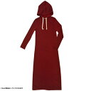 ファッション レディース マキシ丈ワンピース 裏起毛 LLサイズ/BORDEAUX(ボルドー)( hw8224 )アパレル ウィンター