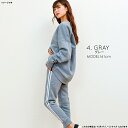 ファッション レディース セットアップパンツ T100％ 裏起毛 L～LLサイズ/GRAY（グレイ）（ hw8303 ）アパレル ウィンター 3