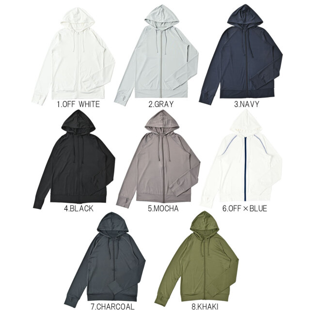 【送料無料】メンズ　ラッシュガード パーカー　サーフガード　クイックドライ　スリムフィット　UVカット　サマーコレクション