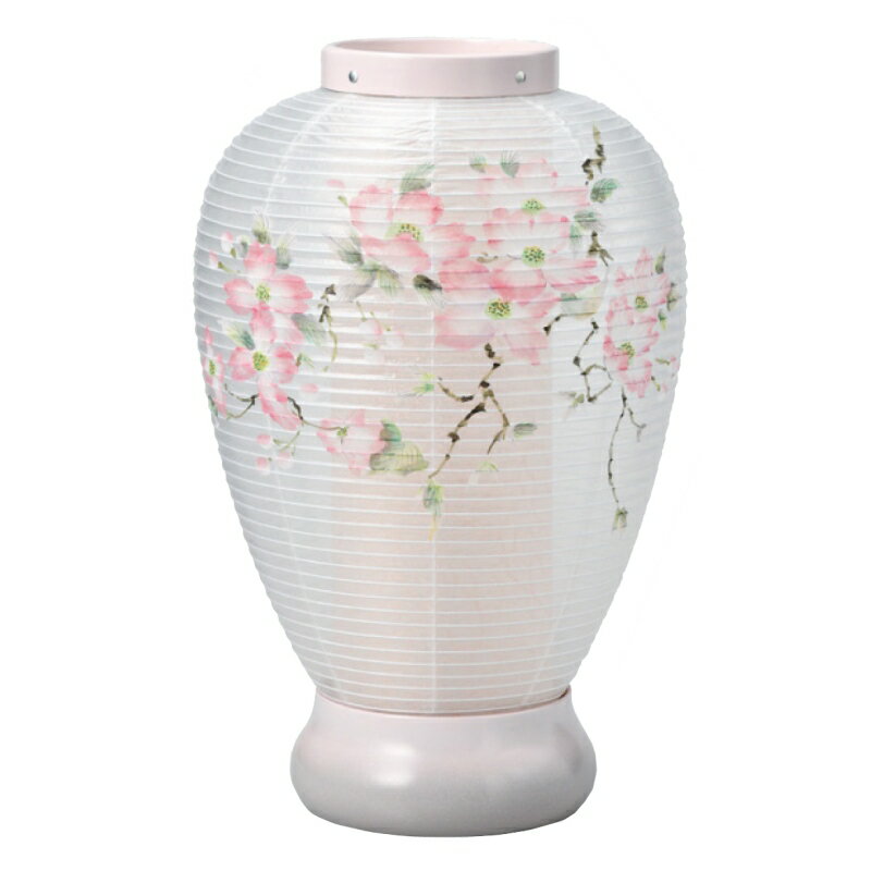 盆提灯 岐阜提灯 置き提灯 創作提灯 詩音（しおん）330 桜色 高さ33cm (P15)(2020) 水雷球 電気コード式 初盆 新盆 お盆