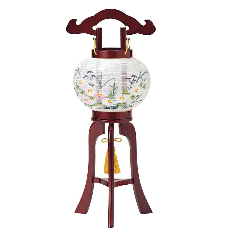 盆提灯 岐阜提灯 置き提灯 銘木行灯 4号 初音ワイン 高さ35cm (P27)(30) ローソク球 電気コード式 初盆 新盆 お盆