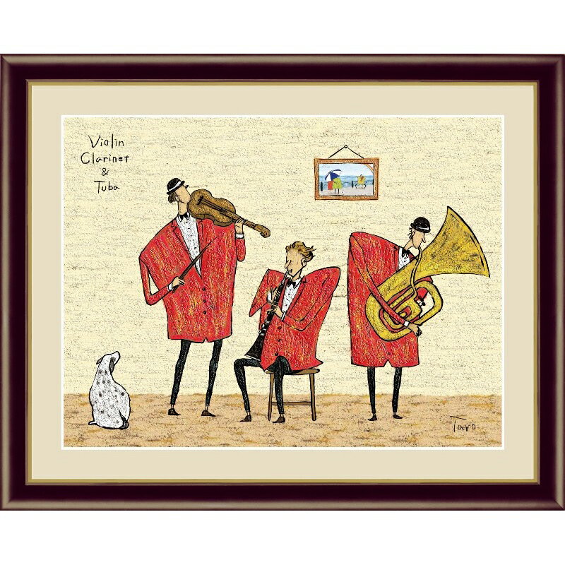 額絵 ゆかいな音楽家 【クラシック トリオ】 橋北太郎 G4-CQ006 [代引き不可]