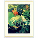 額絵 ゴーギャン 白い馬 f8・f6・f4サイズ 世界の名画シリーズ Gauguin gk-a5-j1147(p35) (J1-147) (代引き不可) 洋画 インテリア