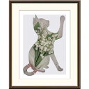 額絵 山口美咲 Lily of the valley f8・f6・f4サイズ モノトーンアート Dog&Cat Misaki gk-a5-j3l010(p69) (J3-L010) (代引き不可) 現代アート インテリア