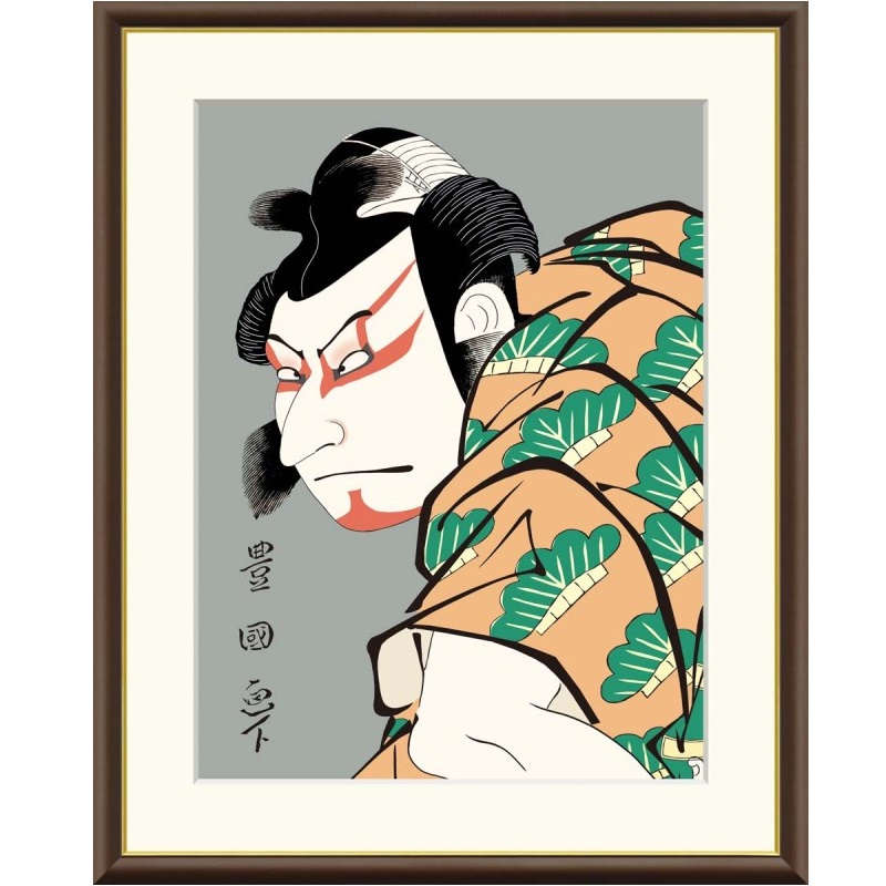 額絵 歌川豊国 二代中村仲蔵の松王丸 f8・f6・f4サイズ 浮世絵シリーズ 役者絵 gk-a5-j5g018（p123） （J5-G018） （代引き不可） 浮世絵 インテリア