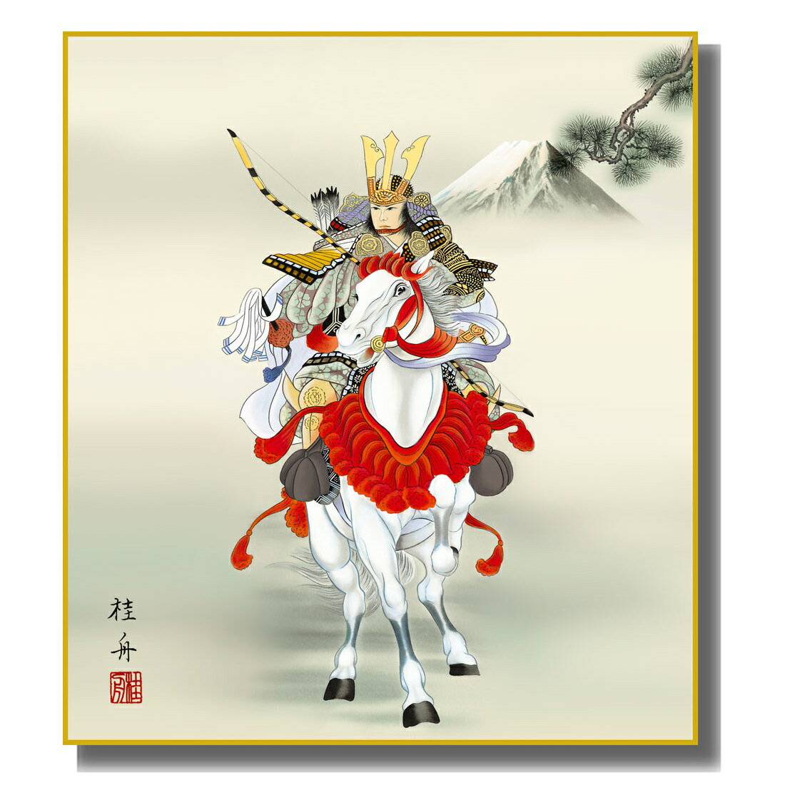 色紙絵 端午の節句 [大成武者] 長江桂舟 特色工芸色紙 [KST-027] 五月人形