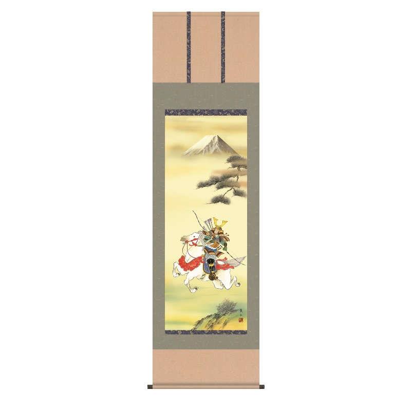 掛軸【白馬武者】榎本東山 端午の節句の掛軸 h28f2-065 [代引き不可]