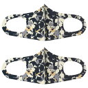 ファッション グッズ デザイナーズマスク2枚SET 子ども用/FLOWER NAVY( hw706-7)アパレル マスク(4)