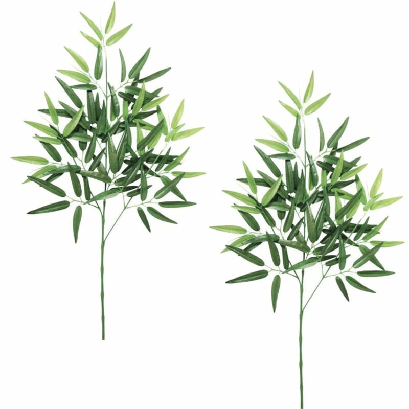 人工観葉植物 竹リーフ C スプレー （2本入り） 長さ73cm （P147-99037) （代引き不可） インテリアグリーン フェイクグリーン