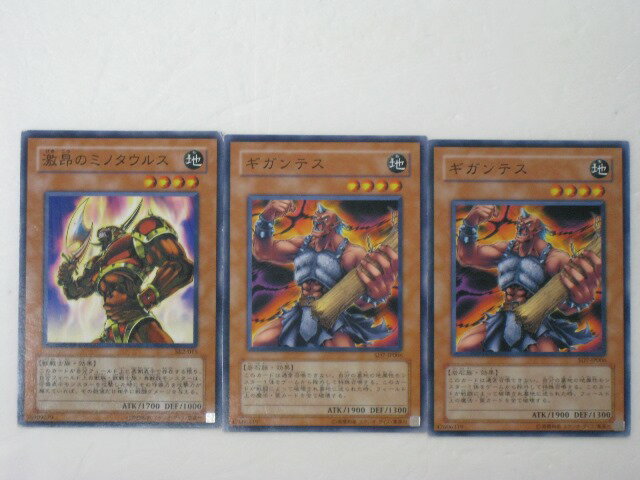 遊戯王 カード【激昂のミノタウルス/ギガンテス　2枚　計3枚セット】 遊戯王 OCG シングルカード トレカ 【中古】【代引き不可】