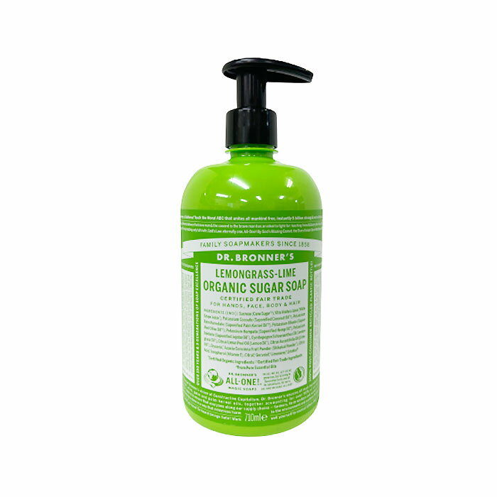 (ks) ドクターブロナー オーガニック シュガー ソープ 710ml レモングラスライム ボディソープ ハンドソープ DR.BRONNER’S