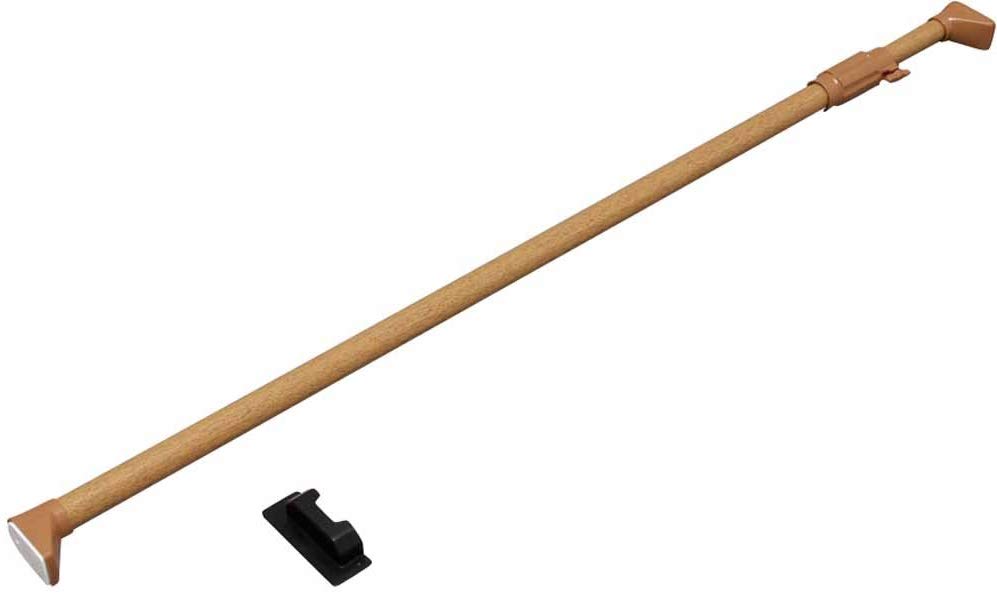 伸縮棒 幅110〜190cm 木調強力伸縮棒 H-MNPJ-190 ダークブラウン 木調 強力 脱衣場 洗濯物 洗濯機 室内..