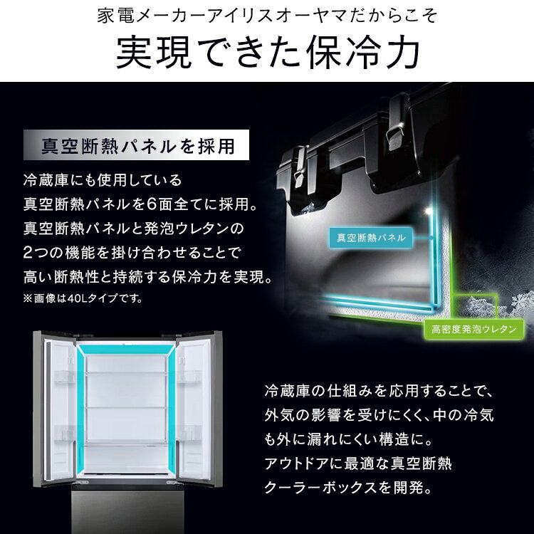 クーラーボックス 保冷ボックス 小型 20L 保冷力 最大 6.1日 ハード 真空断熱 アウ...