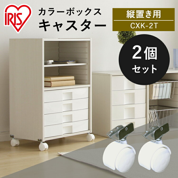 カラーボックス 収納ケース CBボックス　キャスター2個セット《縦置き用》　CXK-2T アイリスオーヤマ カラーボックス 収納ケース カラーBOX[2512SX]