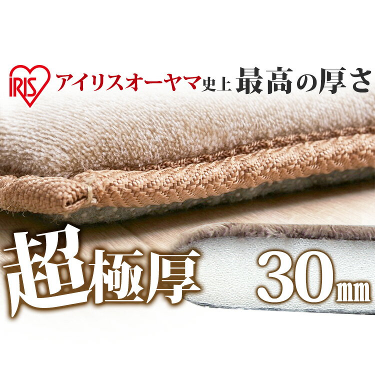 ラグ カーペット 3畳 厚手 ラグマット 185×240 おしゃれ カーペットラグ ACRB-1824はっ水 ホットカーペット対応 北欧 ラ・クッションラグ 敷物 もっちり 厚い 滑り止め アイリスオーヤマ