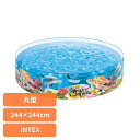 プール 空気入れ不要 ビニールプール 子供用 家庭用プール インテックス INTEX 丸型 ワンタッチ 子ども用プール ファミリープール キッズプール 水遊び 家庭用 庭 遊び 夏 58472 ディープブルーシースナップセットプール *
