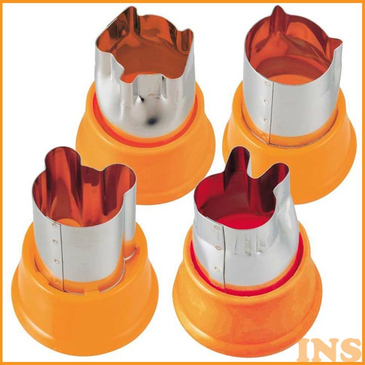 送料無料 LUNCH☆TIME アニマル抜き型 4個セット 31858抜き型 抜型 ぬきがた お弁当 キャラ弁 抜き型抜..