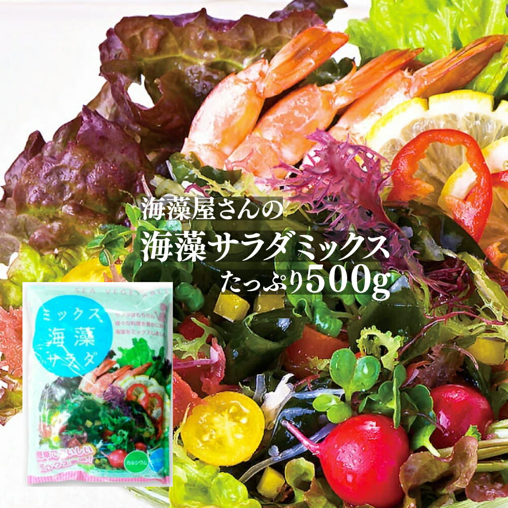 海藻屋さんの海藻サラダ500g/塩蔵ミックスサラダ/7種類の海藻配合