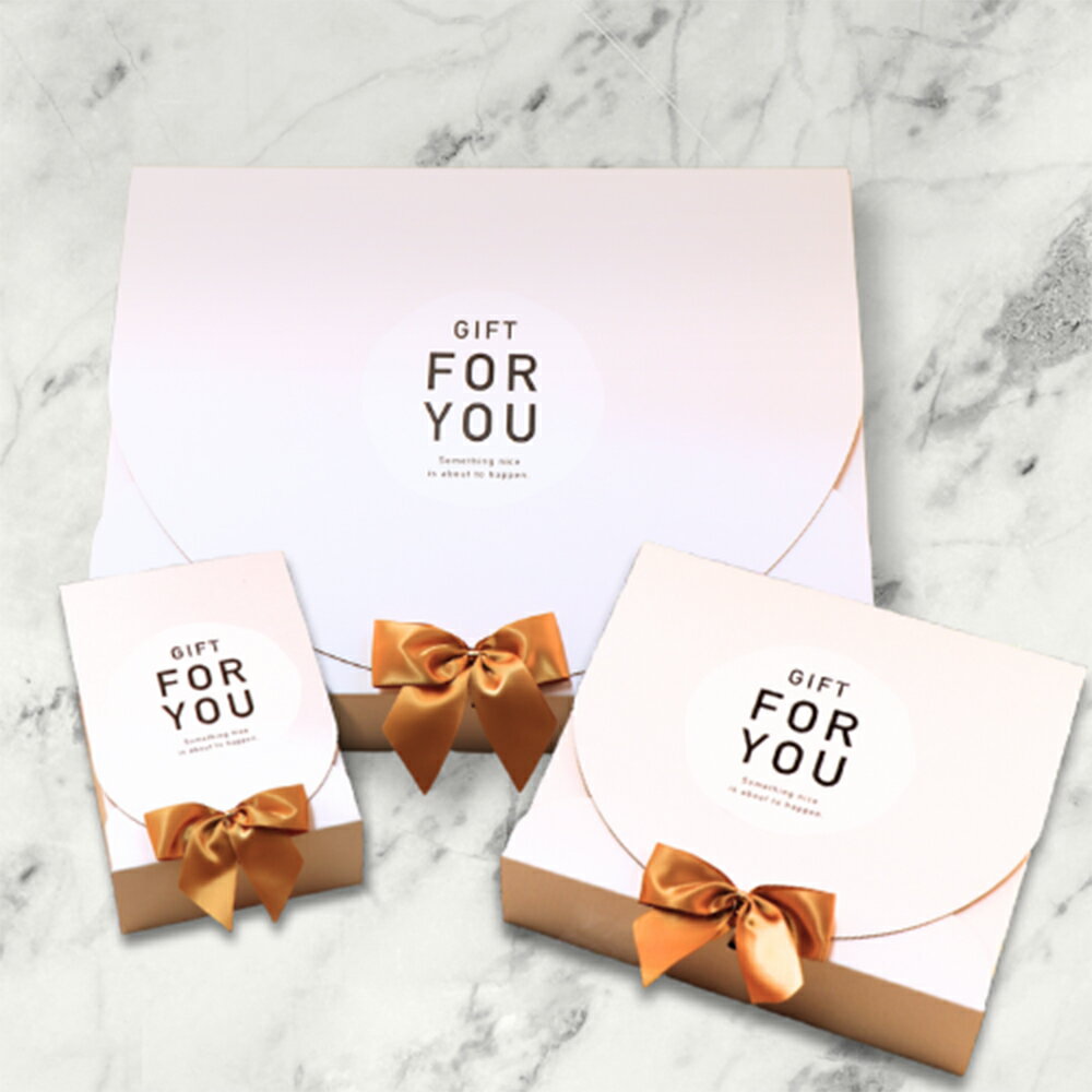 ギフトBOX（白）＋リボン（ゴールド）