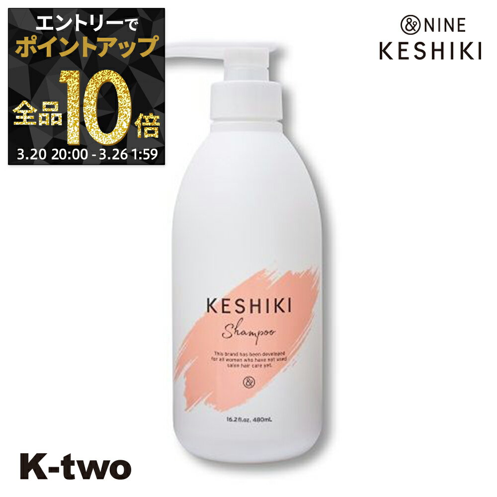 【20日20時～エントリー全品10倍】&NINE KESHIKI シャンプー 【 ケシキ シャンプー 480ml】 アンドナイン ダメージ ヘアケア サロン専売品 K-two