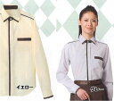 長袖シャツ 男女兼用アミューズメント パチンコ店レディース メンズモダン・クラシカルスタイル(3)