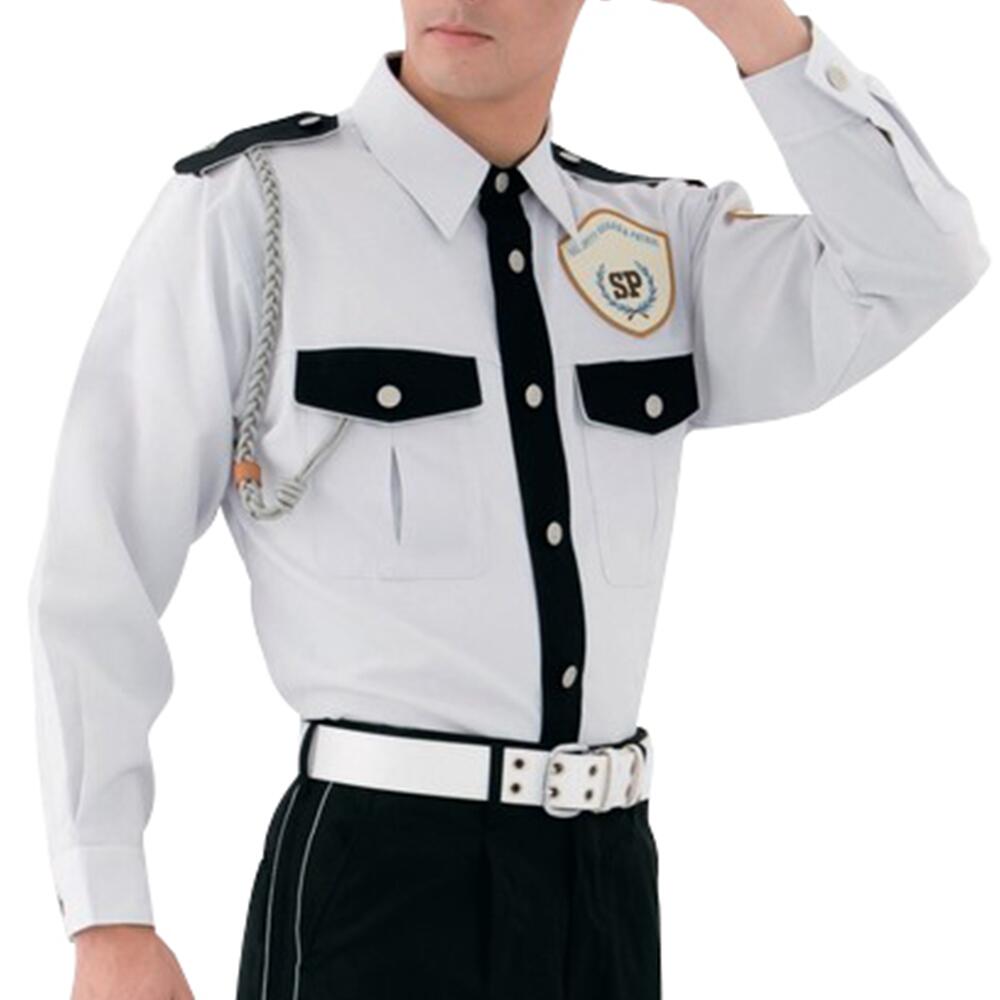 G-best(警備用品)【G613】夏長袖シャツ(グレー×黒)