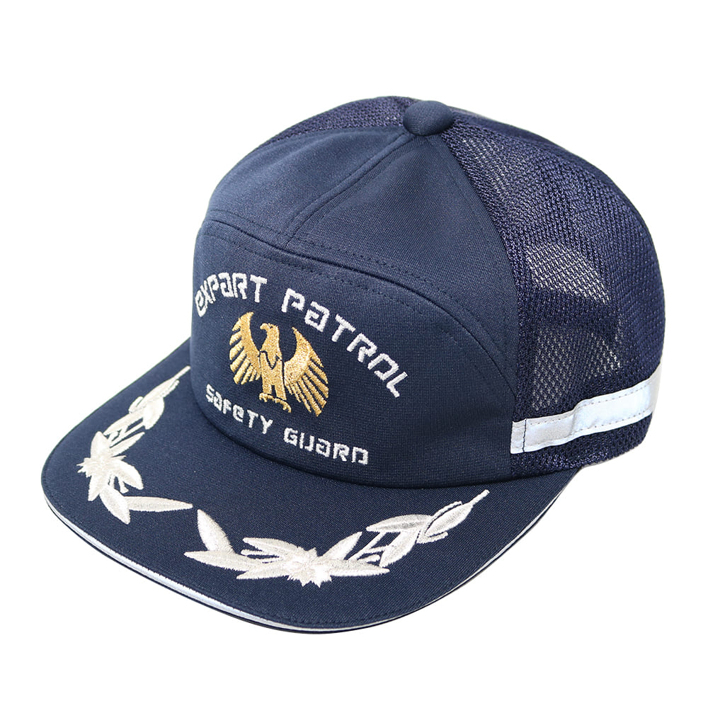 G-best(警備用品)【S402】メッシュアポロキャップHB(反射付) 紺