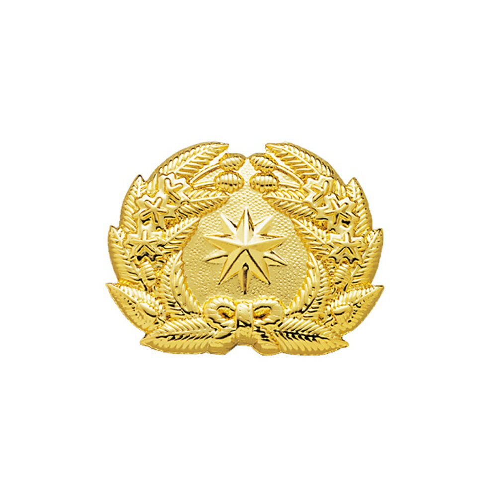 G-best(警備用品)【S536】帽章 八枚葉・金