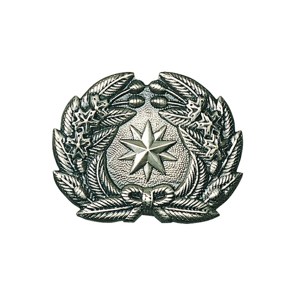 G-best(警備用品)【S537】帽章 八枚葉・銀
