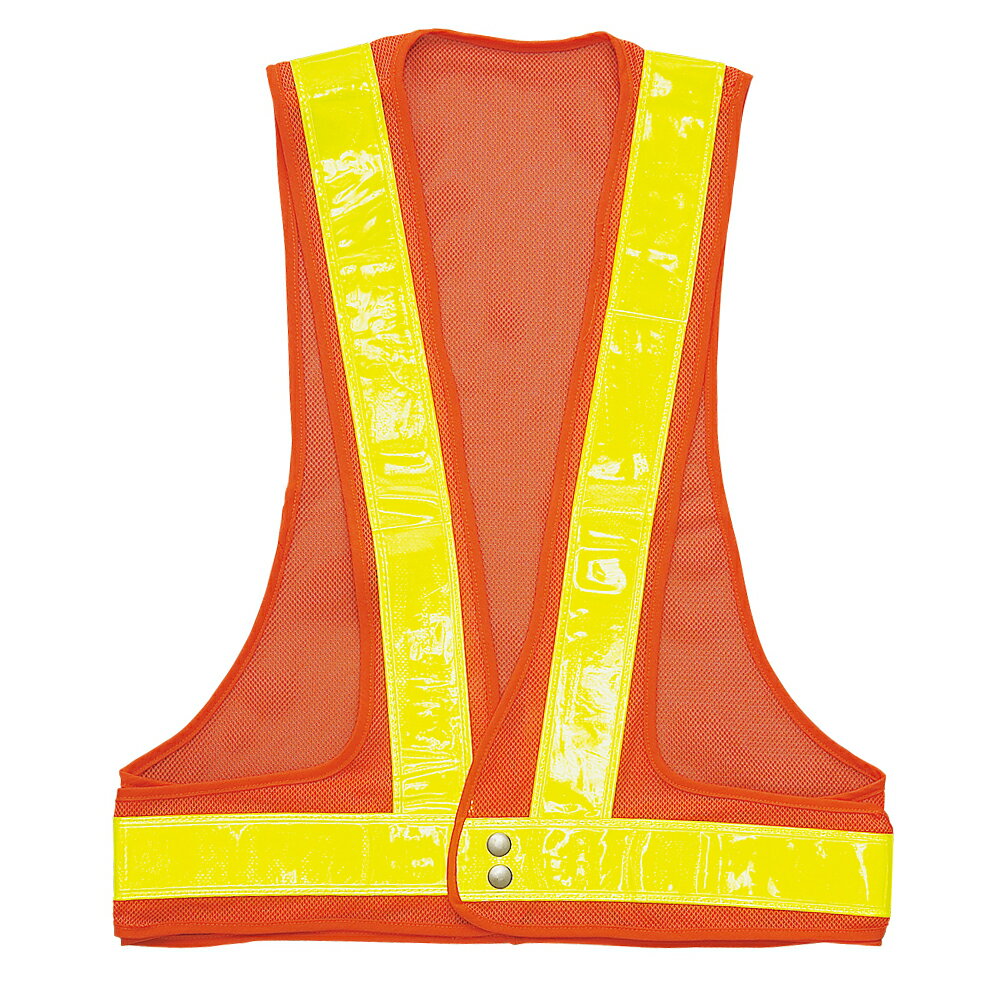 G-best(警備用品)【S972】夜光チョッキオレンジメッシュ×蛍光イエロー