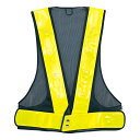 G-best(警備用品)【S994】夜光チョッキ 点滅式紺メッシュ×蛍光イエロー