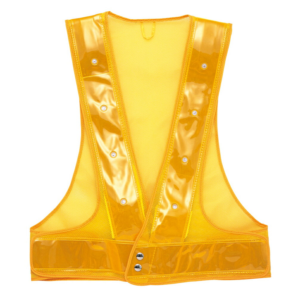 G-best(警備用品)【S995】夜光チョッキ 点滅式黄メッシュ×黄