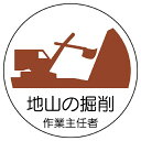 ユニット(UNIT)【370-21】作業主任者ステッカー 地山の掘削(4)
