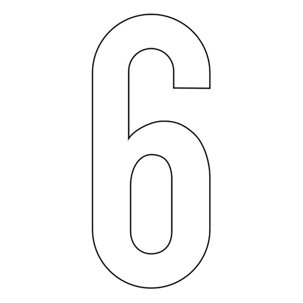 ユニット(UNIT)【834-56】路面用番号表示　6　天地280　白
