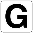 ユニット(UNIT)【845-82G】アルファベットステッカーG(大)5枚入(4)