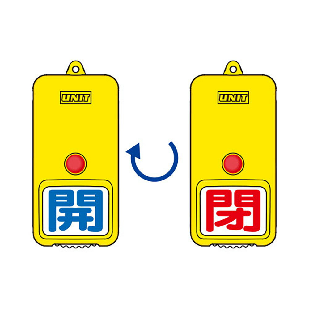 ユニット(UNIT)【857-80】屋外型回転式両面表示板　白地　開青　閉赤(4.0)