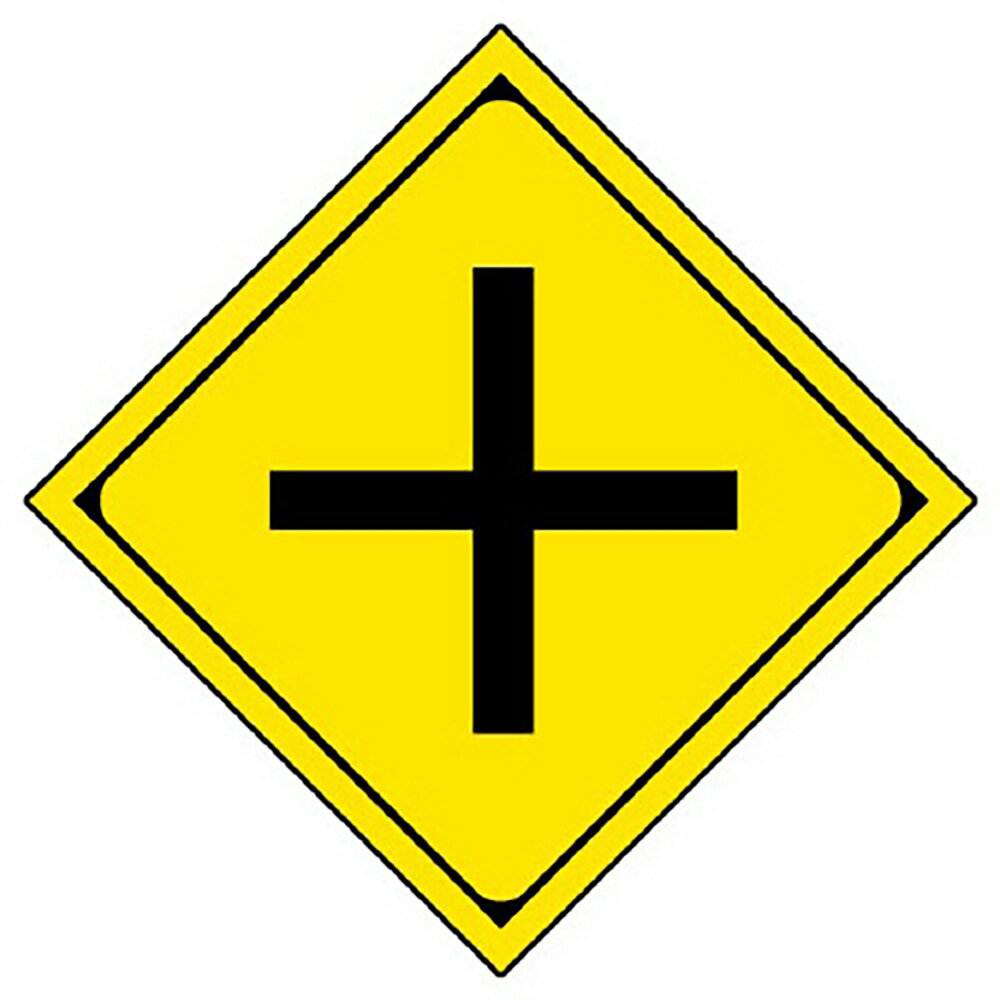 ユニット(UNIT)【894-30】警戒標識（201−A）＋型道路交差点