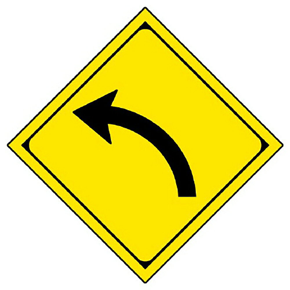 Rakuten - ユニット(UNIT)【894-35L】警戒標識（202）左方屈曲あり